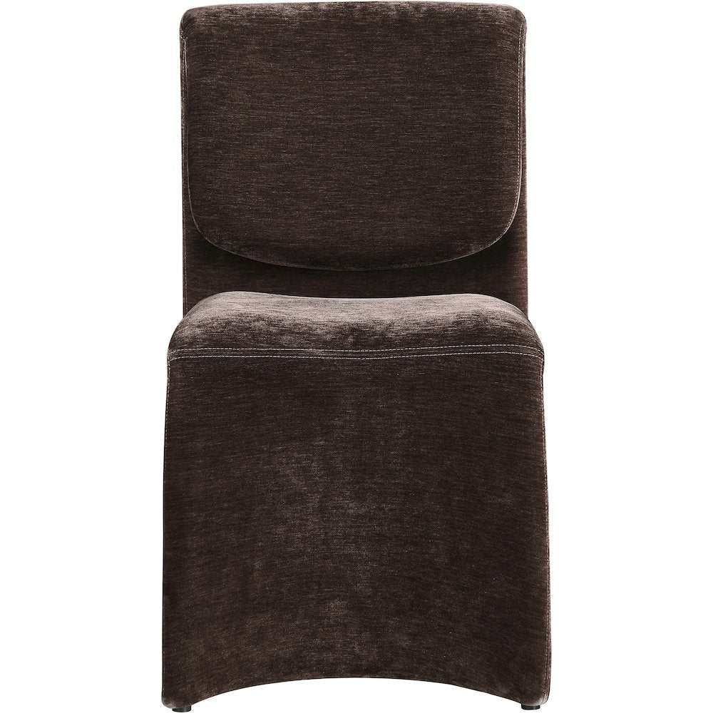 Slique Brown Fabric Upholstered Dining Chair