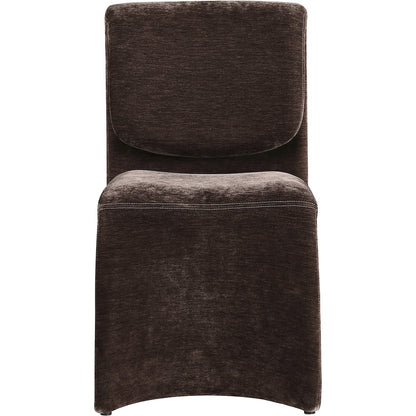 Slique Brown Fabric Upholstered Dining Chair
