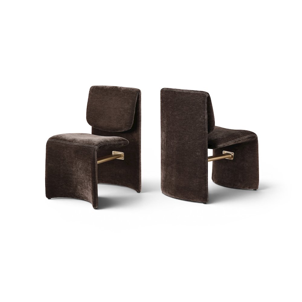 Slique Brown Fabric Upholstered Dining Chair