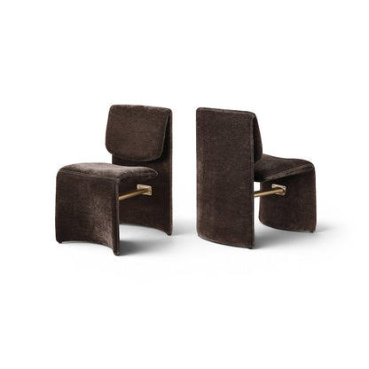 Slique Brown Fabric Upholstered Dining Chair