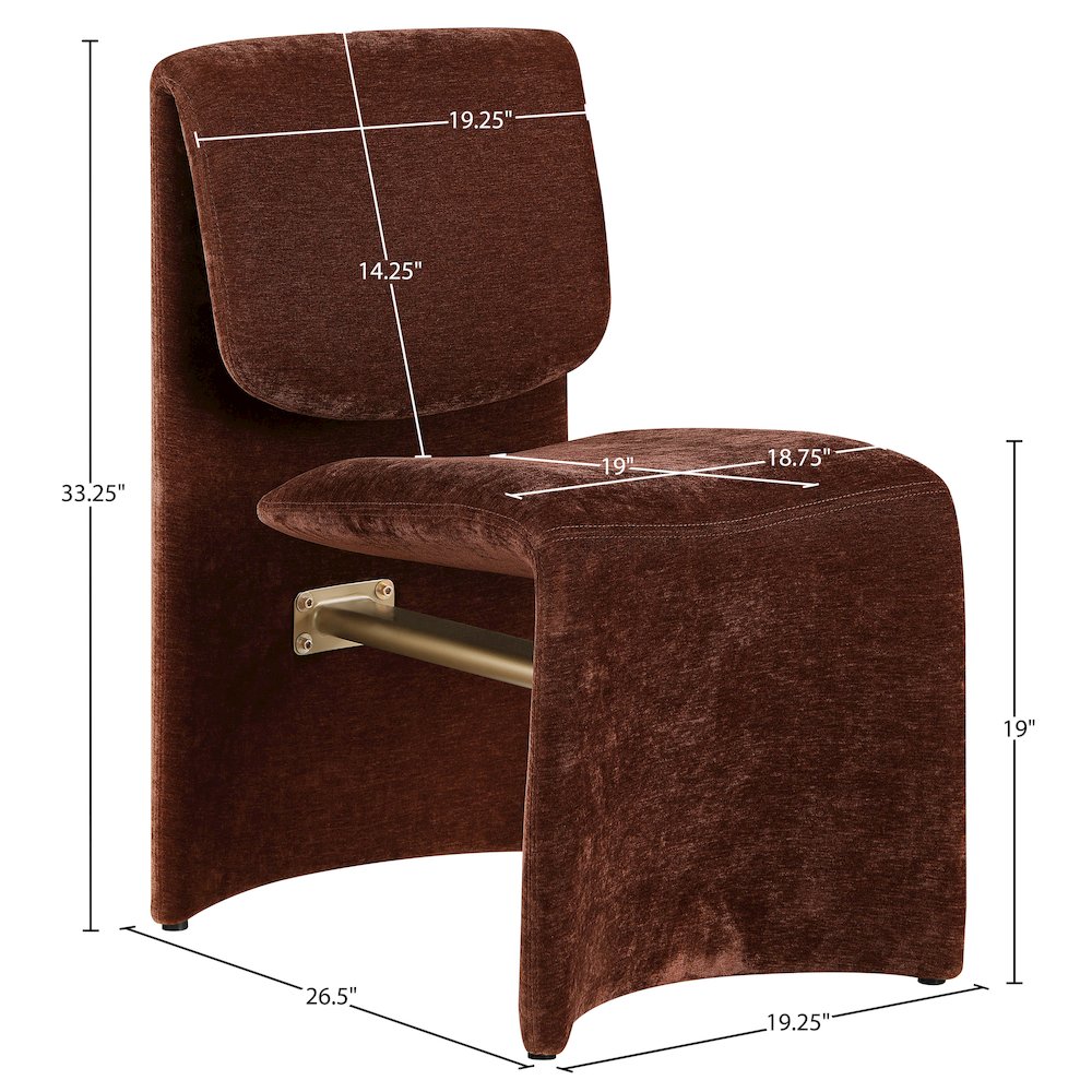 Slique Burgundy Fabric Upholstered Dining Chair