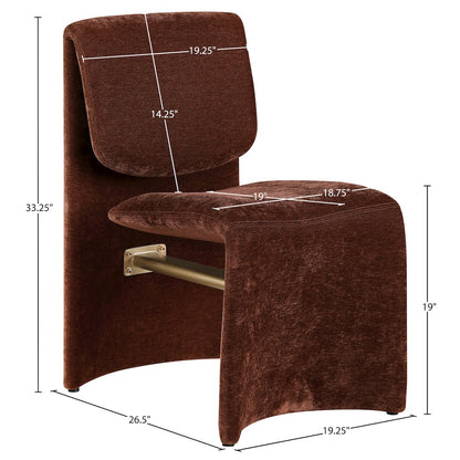Slique Burgundy Fabric Upholstered Dining Chair