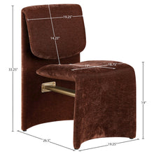 Slique Burgundy Performance Fabric Upholstered Dining Chair, Set of 2