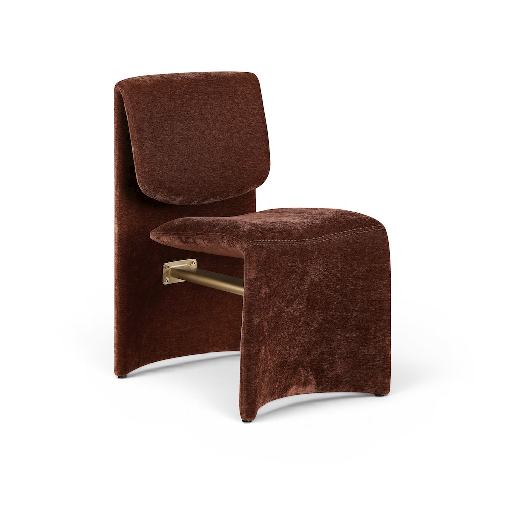 Slique Burgundy Fabric Upholstered Dining Chair