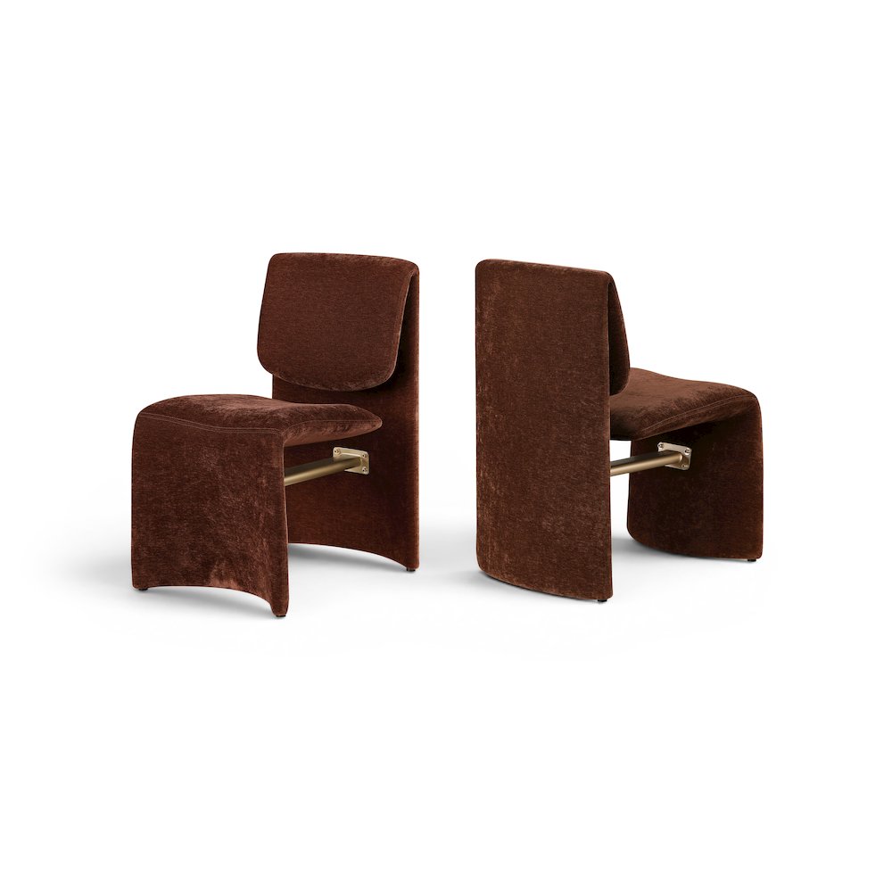 Slique Burgundy Fabric Upholstered Dining Chair