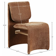 Slique Cognac Performance Fabric Upholstered Dining Chair, Set of 2