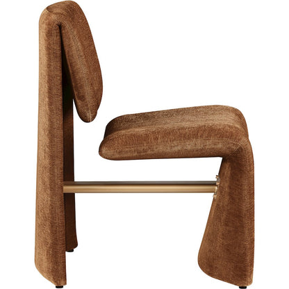 Slique Cognac Fabric Upholstered Dining Chair