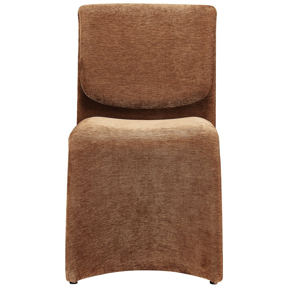 Slique Cognac Fabric Upholstered Dining Chair