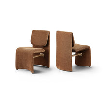 Slique Cognac Performance Fabric Upholstered Dining Chair, Set of 2