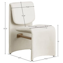 Slique Cream Performance Fabric Upholstered Dining Chair, Set of 2