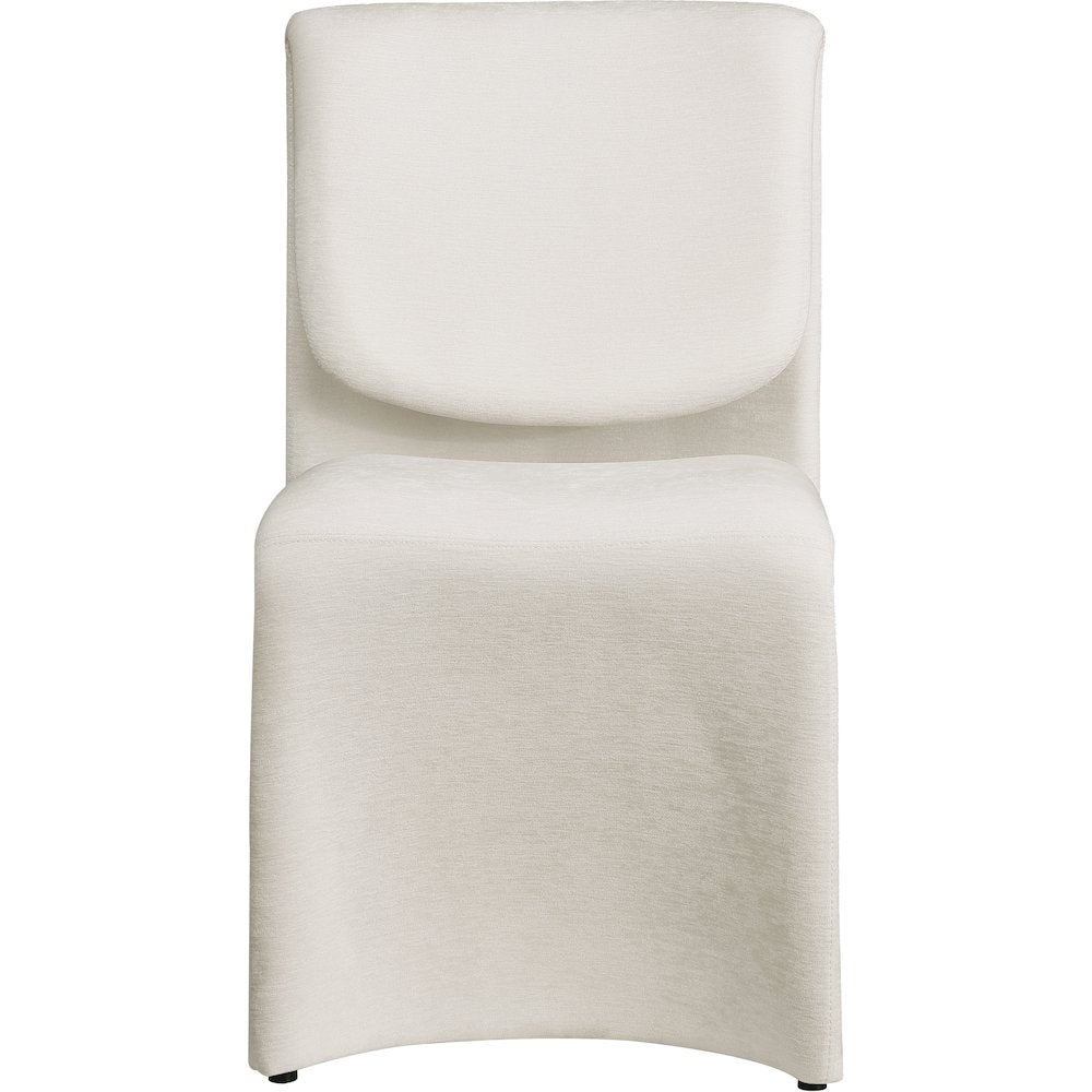 Slique Cream Fabric Upholstered Dining Chair