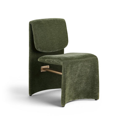 Slique Green Fabric Upholstered Dining Chair