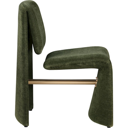 Slique Green Fabric Upholstered Dining Chair