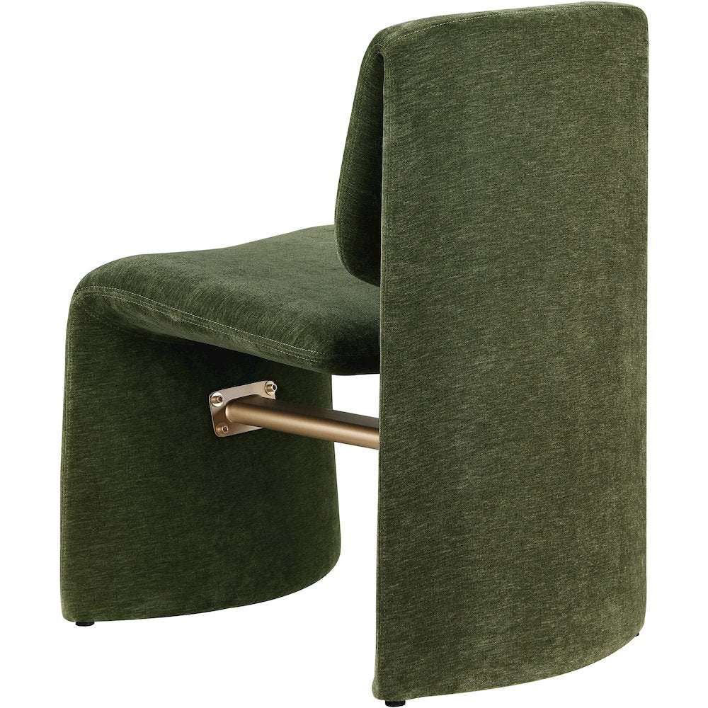 Slique Green Performance Fabric Upholstered Dining Chair, Set of 2