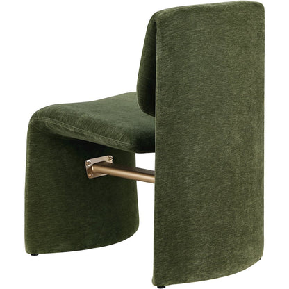 Slique Green Performance Fabric Upholstered Dining Chair, Set of 2
