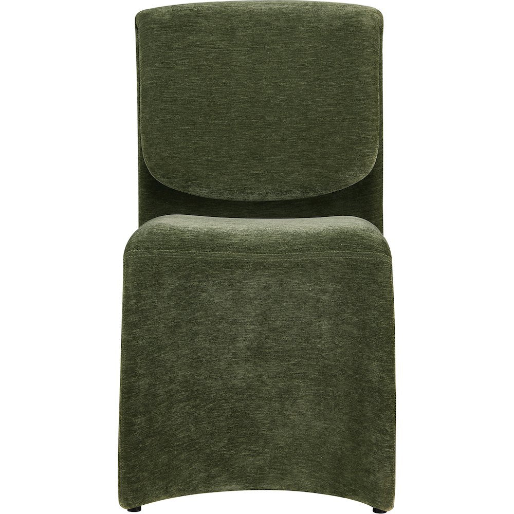 Slique Green Fabric Upholstered Dining Chair
