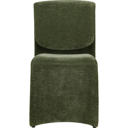 Slique Green Fabric Upholstered Dining Chair