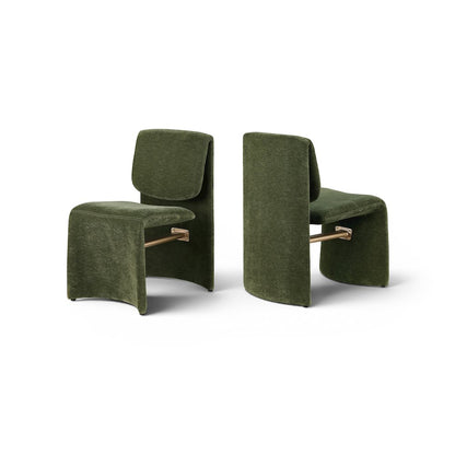 Slique Green Fabric Upholstered Dining Chair