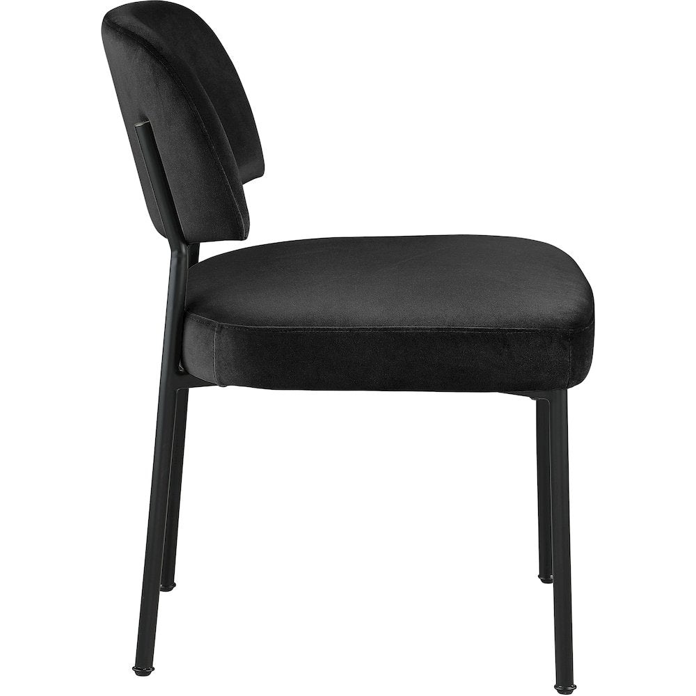 Zarelle Black Performance Fabric Upholstered Dining Chair, Set of 2
