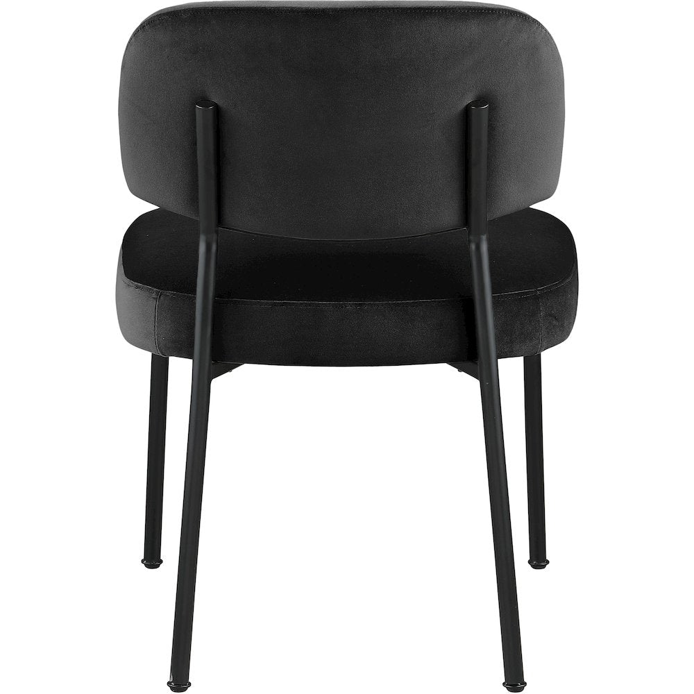 Zarelle Black Performance Fabric Upholstered Dining Chair, Set of 2