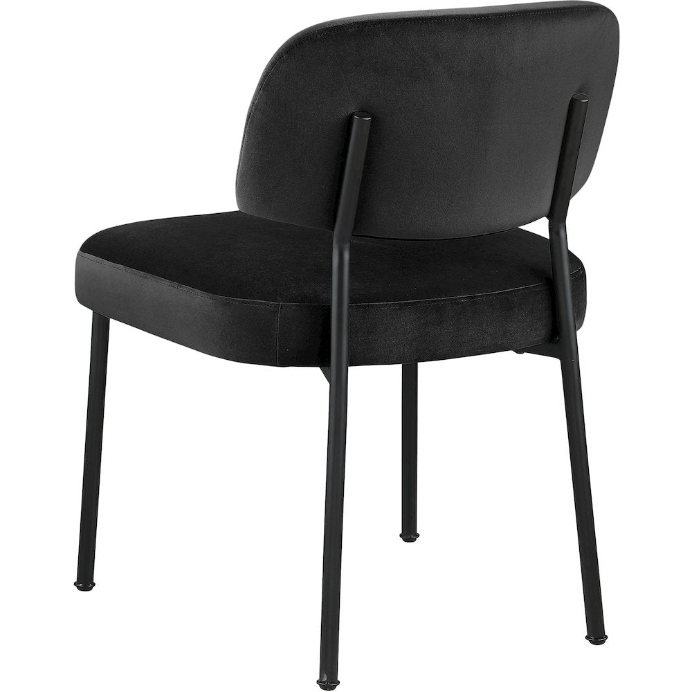 Zarelle Black Performance Fabric Upholstered Dining Chair, Set of 2