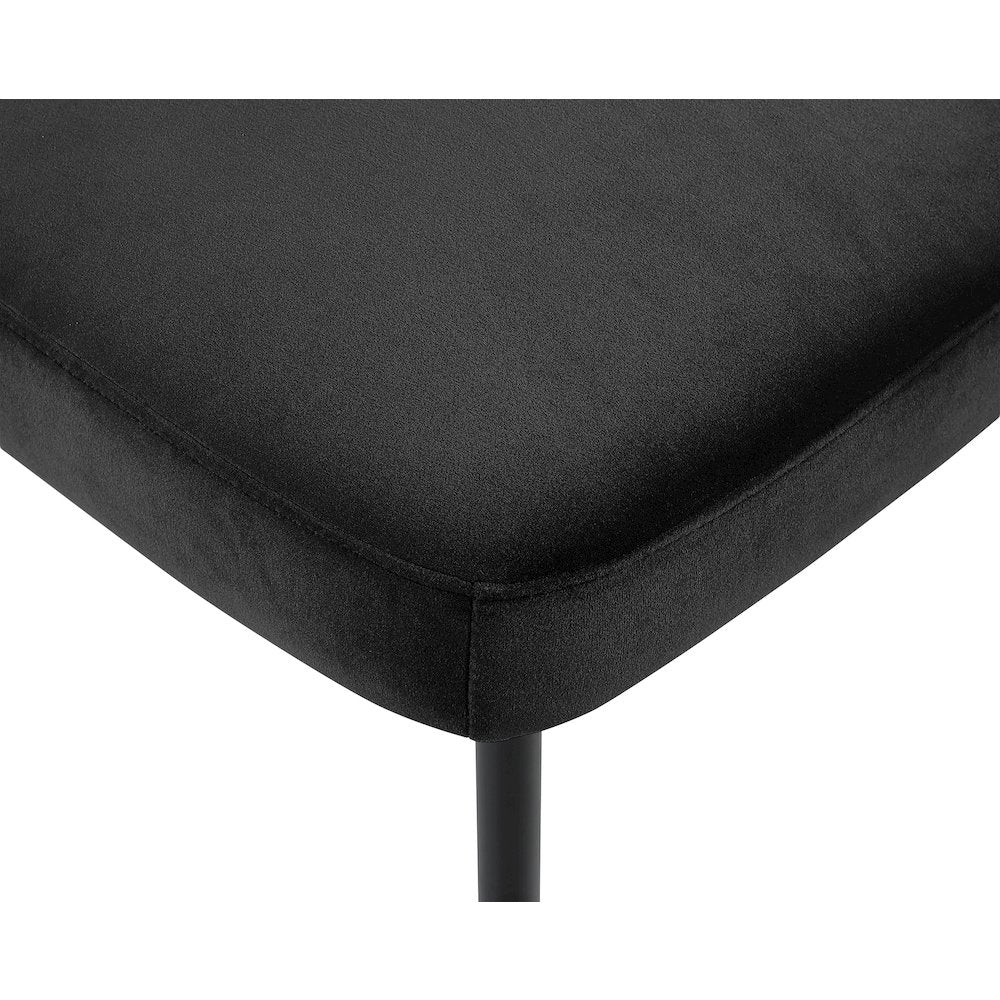 Zarelle Black Performance Fabric Upholstered Dining Chair, Set of 2