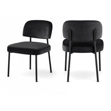 Zarelle Black Performance Fabric Upholstered Dining Chair, Set of 2