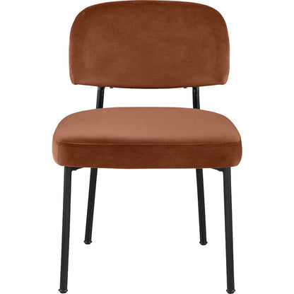 Zarelle Cognac Performance Fabric Upholstered Dining Chair, Set of 2