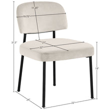 Zarelle Cream Performance Fabric Upholstered Dining Chair, Set of 2