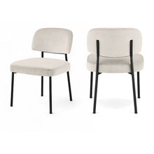 Zarelle Cream Performance Fabric Upholstered Dining Chair, Set of 2