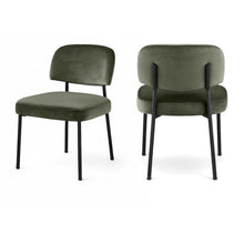 Zarelle Green Performance Fabric Upholstered Dining Chair, Set of 2