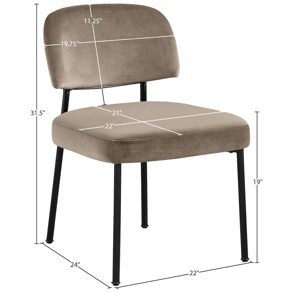 Zarelle Taupe Performance Fabric Upholstered Dining Chair, Set of 2