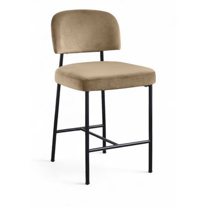 Zarelle Beige Performance Fabric Upholstered Counter Stool, Set of 2