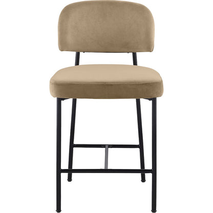 Zarelle Beige Performance Fabric Upholstered Counter Stool, Set of 2