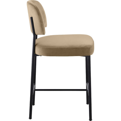 Zarelle Beige Performance Fabric Upholstered Counter Stool, Set of 2