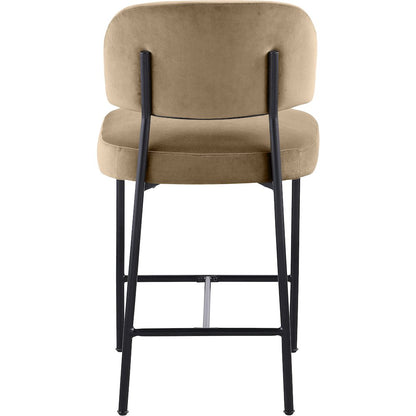 Zarelle Beige Performance Fabric Upholstered Counter Stool, Set of 2