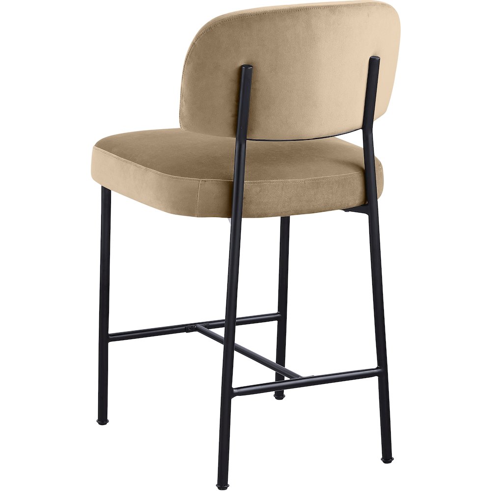 Zarelle Beige Performance Fabric Upholstered Counter Stool, Set of 2