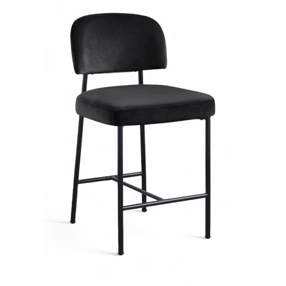 Zarelle Black Performance Fabric Upholstered Counter Stool, Set of 2