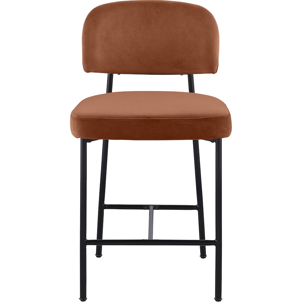 Zarelle Cognac Performance Fabric Upholstered Counter Stool, Set of 2
