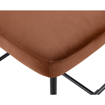 Zarelle Cognac Performance Fabric Upholstered Counter Stool, Set of 2