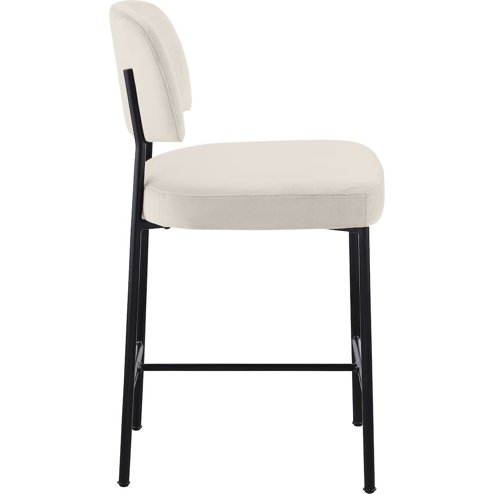 Zarelle Cream Performance Fabric Upholstered Counter Stool, Set of 2