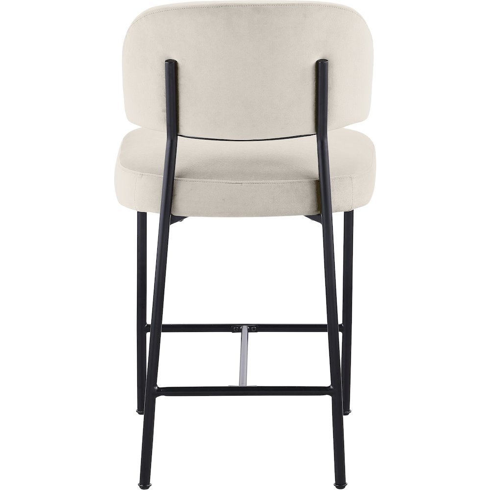 Zarelle Cream Performance Fabric Upholstered Counter Stool, Set of 2