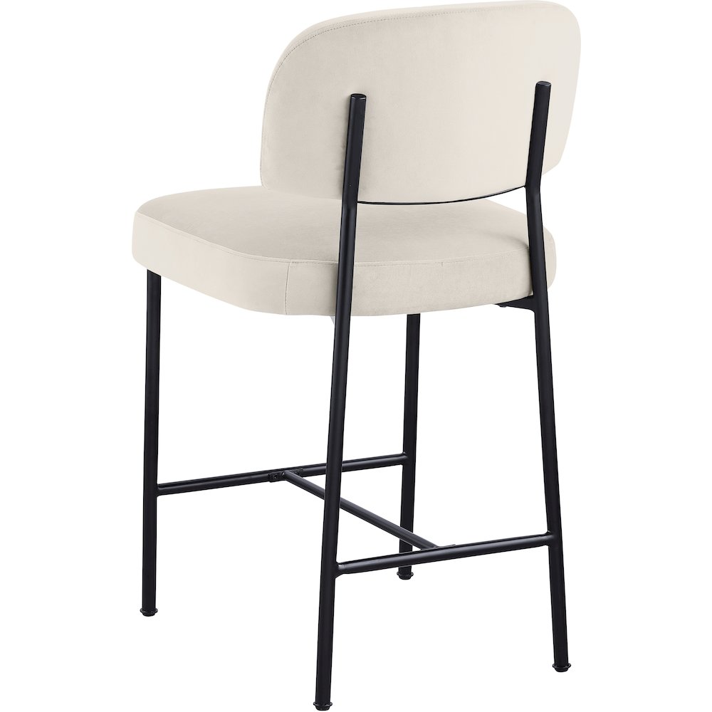 Zarelle Cream Performance Fabric Upholstered Counter Stool, Set of 2
