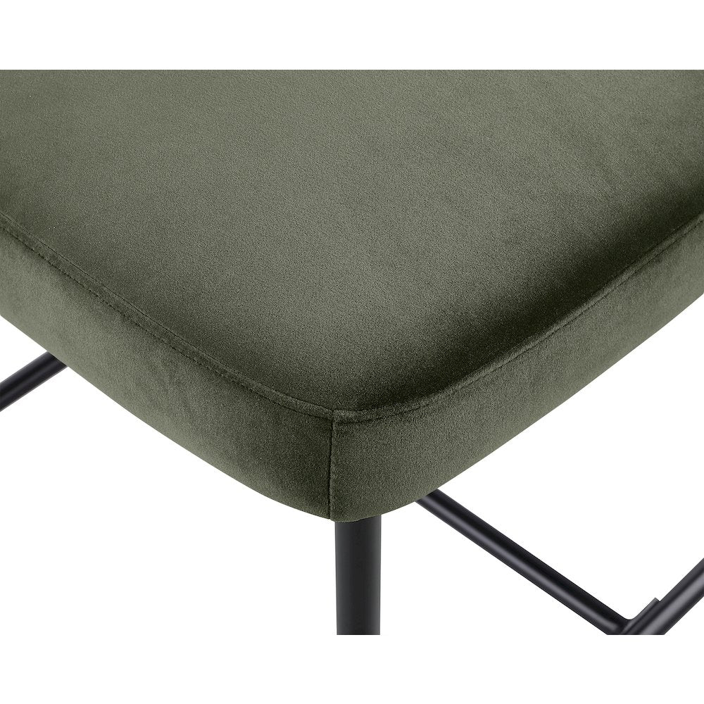 Zarelle Green Performance Fabric Upholstered Counter Stool, Set of 2