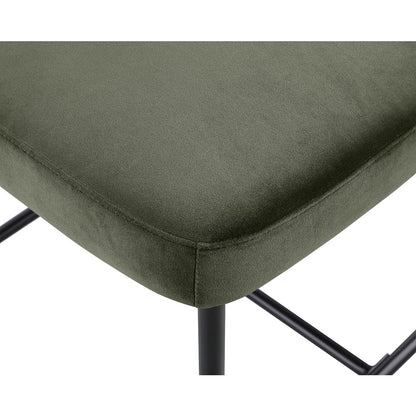 Zarelle Green Performance Fabric Upholstered Counter Stool, Set of 2