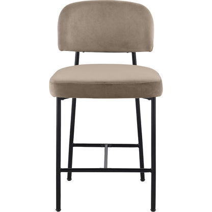 Zarelle Taupe Performance Fabric Upholstered Counter Stool, Set of 2