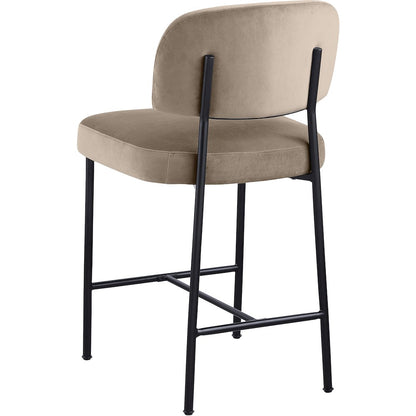 Zarelle Taupe Performance Fabric Upholstered Counter Stool, Set of 2