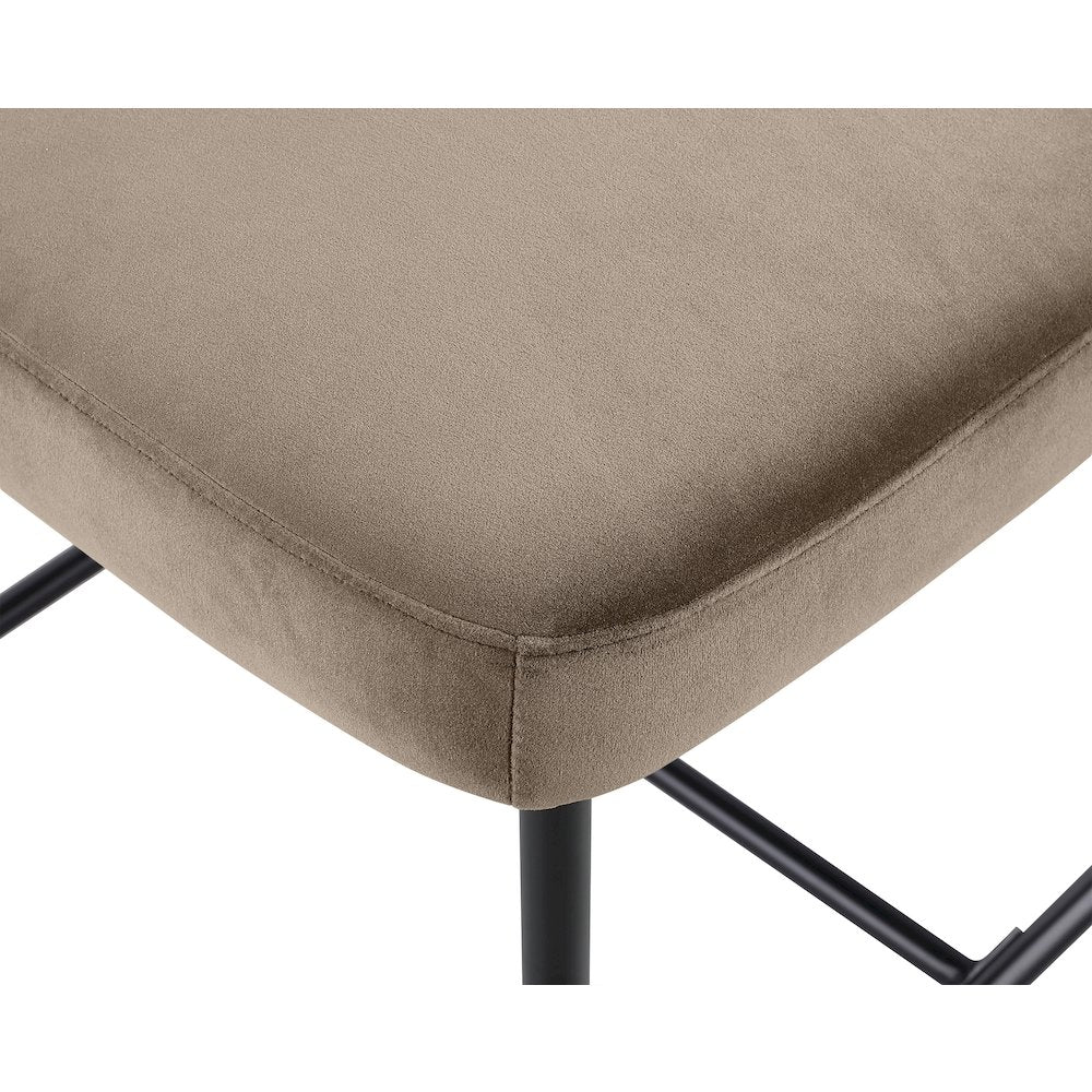 Zarelle Taupe Performance Fabric Upholstered Counter Stool, Set of 2