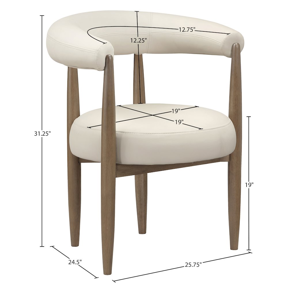 Sable Beige Vegan Leather Upholstered Dining Chair