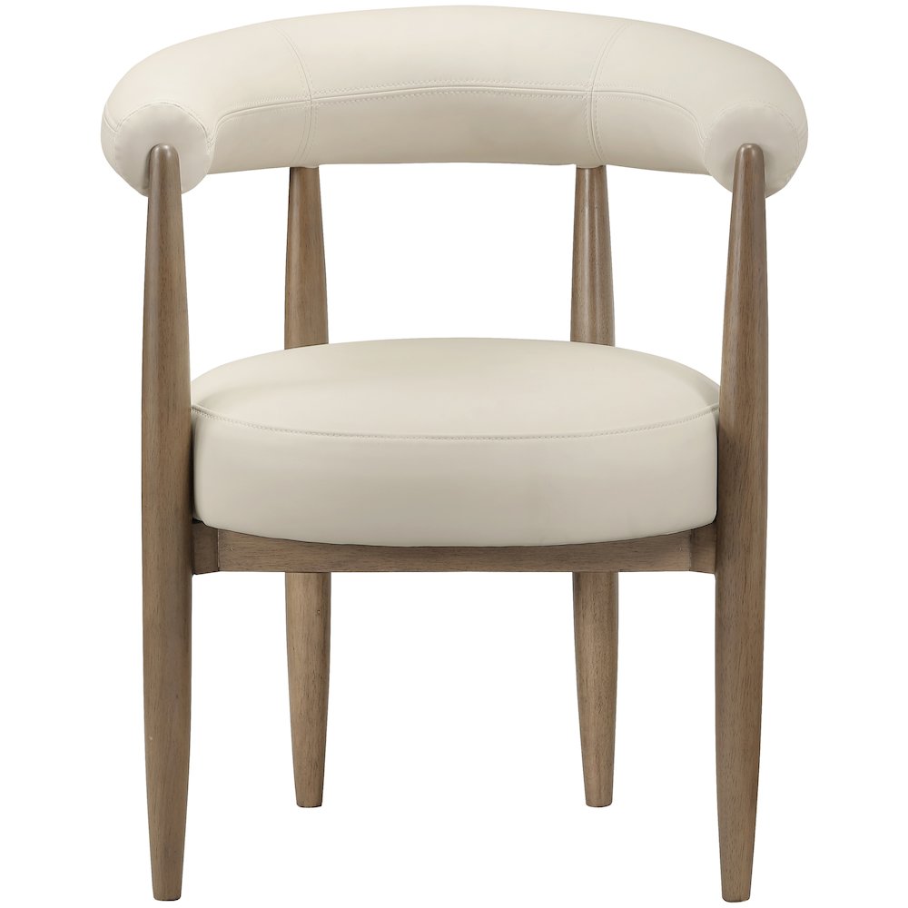 Sable Beige Vegan Leather Upholstered Dining Chair
